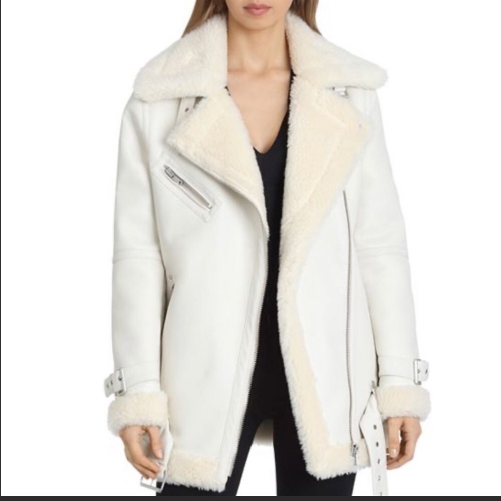 Avec Les Filles White Bomber Jacket